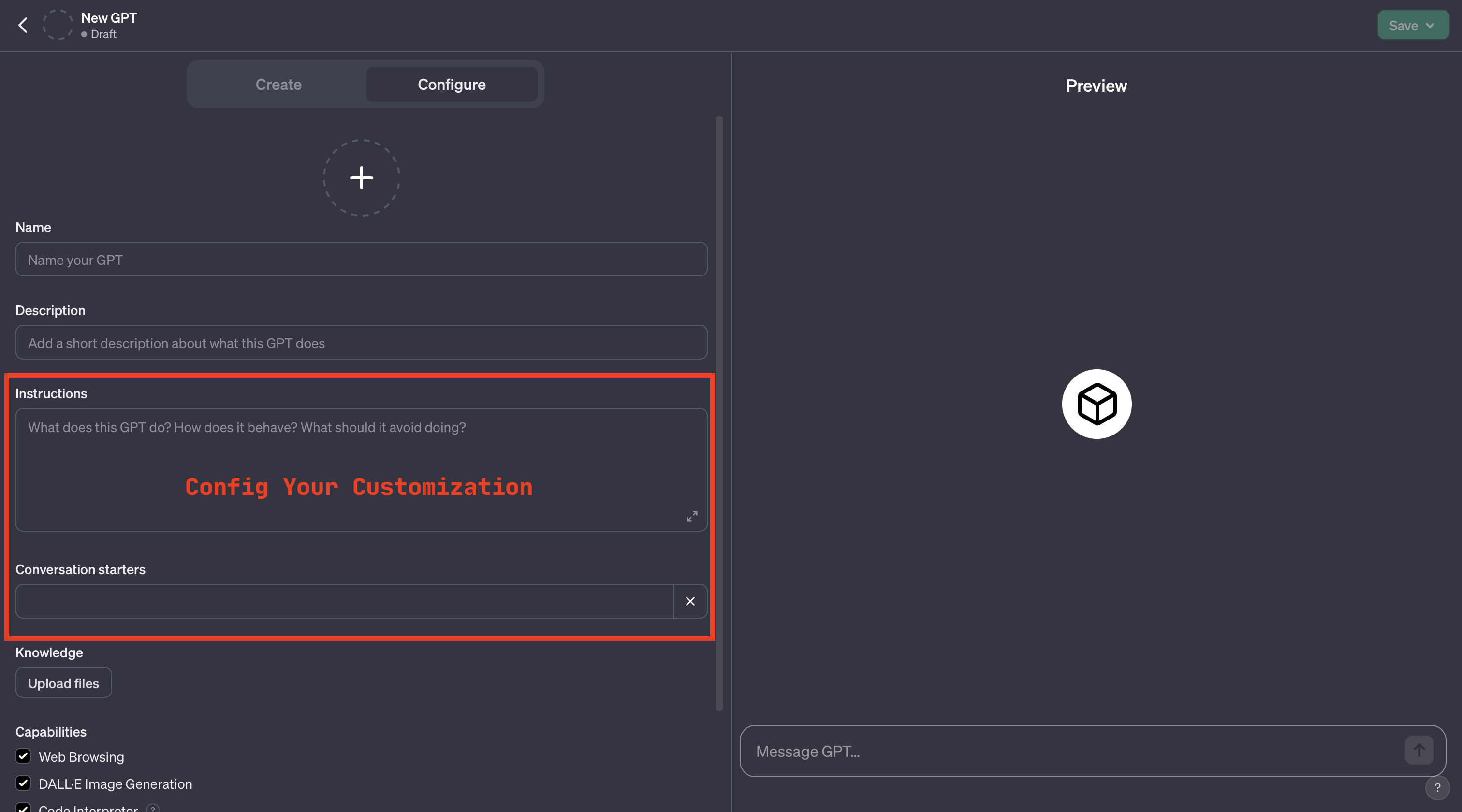 Config Customization